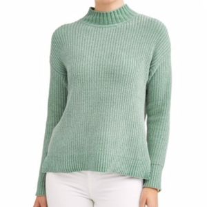 Time and Tru Women's Mock Neck Chenille Sweater